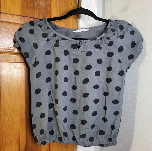 H&M Girls Polka Dot Cap Sleeved Top - Picture 1 of 9